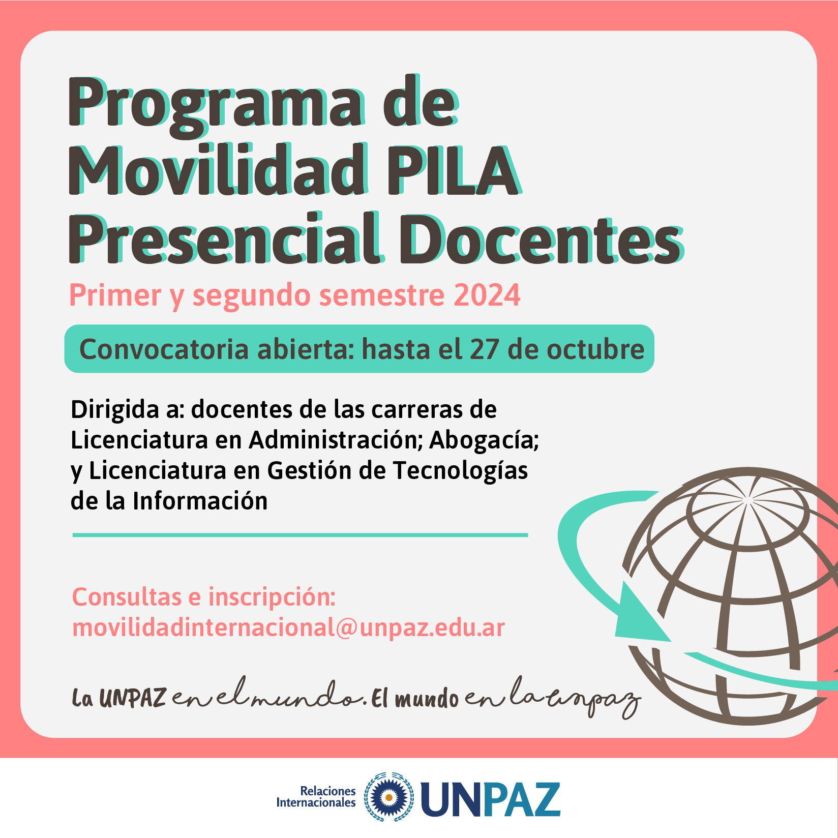 PROGRAMA DE MOVILIDAD PRESENCIAL DOCENTES 