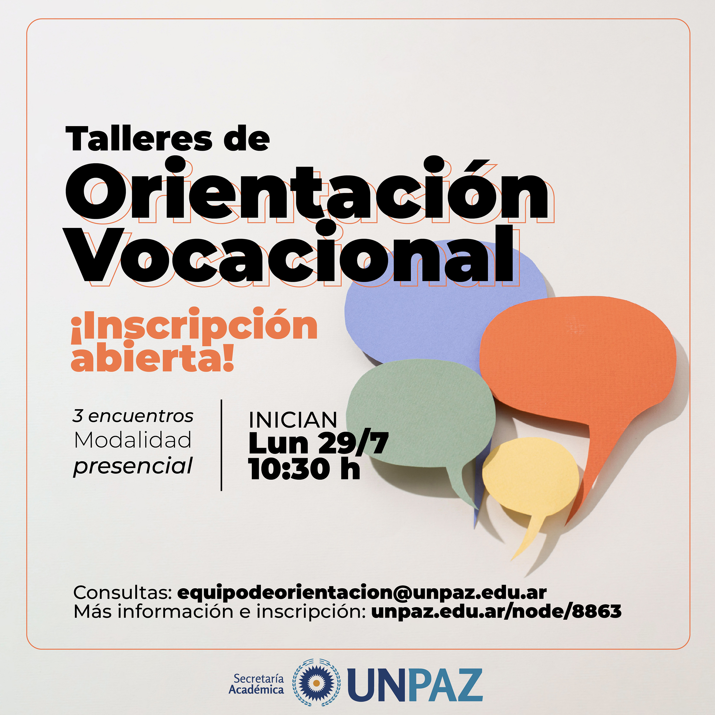 Talleres de Orientación Vocacional - UNPAZ