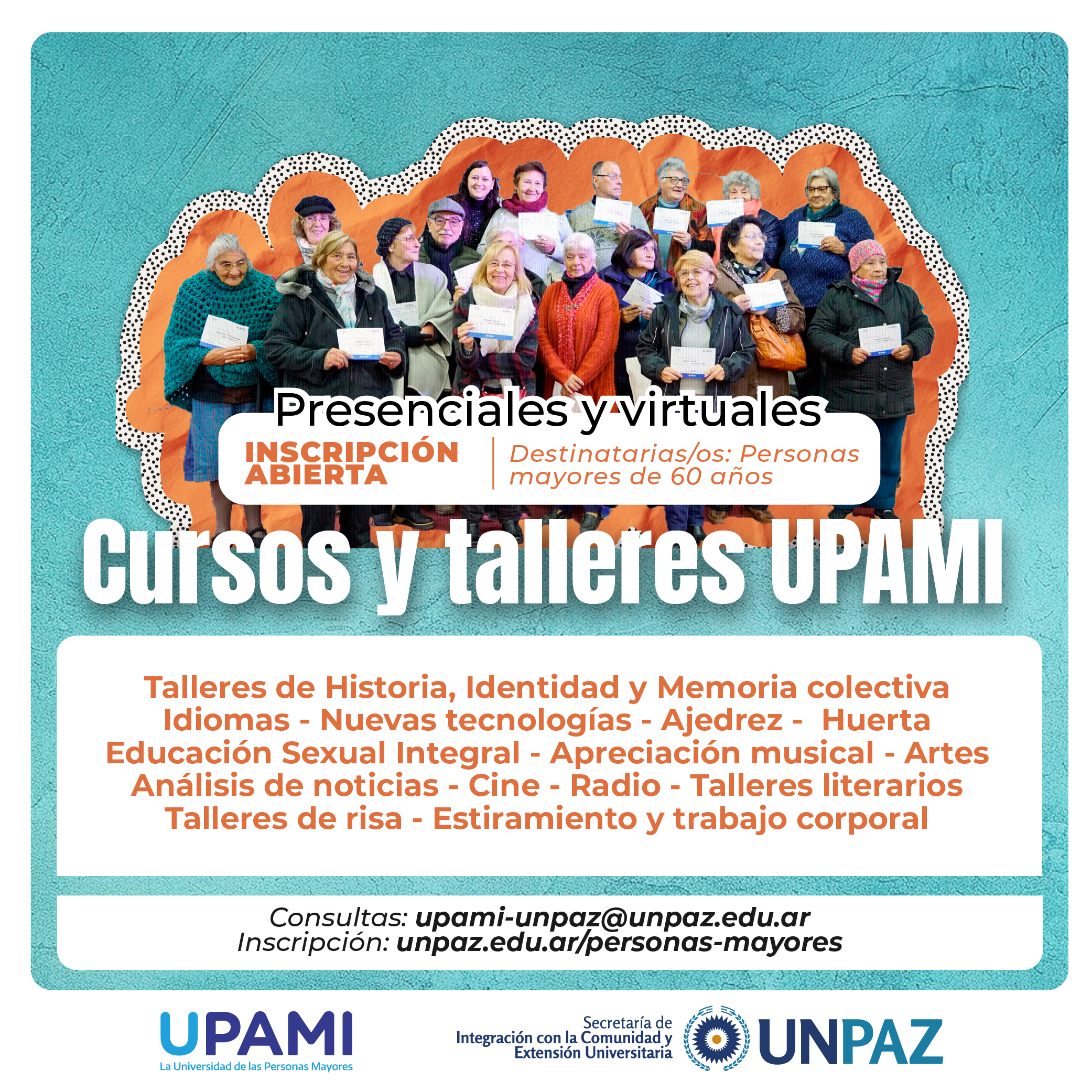 CURSOS Y TALLERES GRATUITOS PARA PERSONAS MAYORES