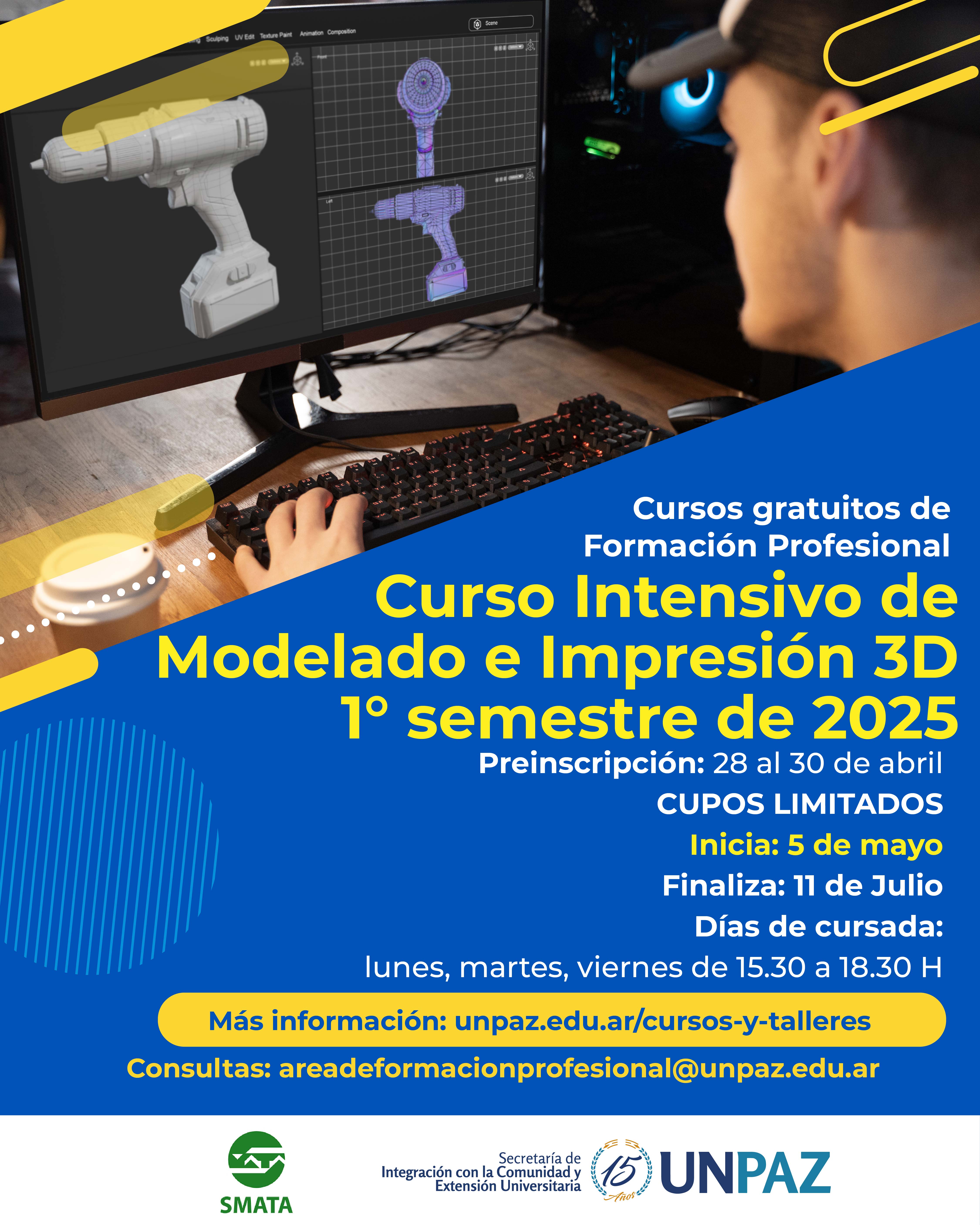 Curso gratuito de Modelado e Impresión 3D - UNPAZ