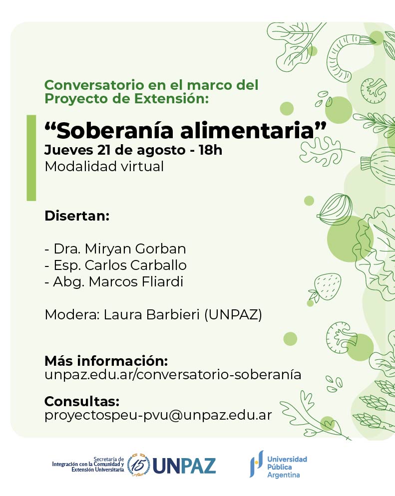 CONVERSATORIO SOBERANÍA ALIMENTARIA - UNPAZ