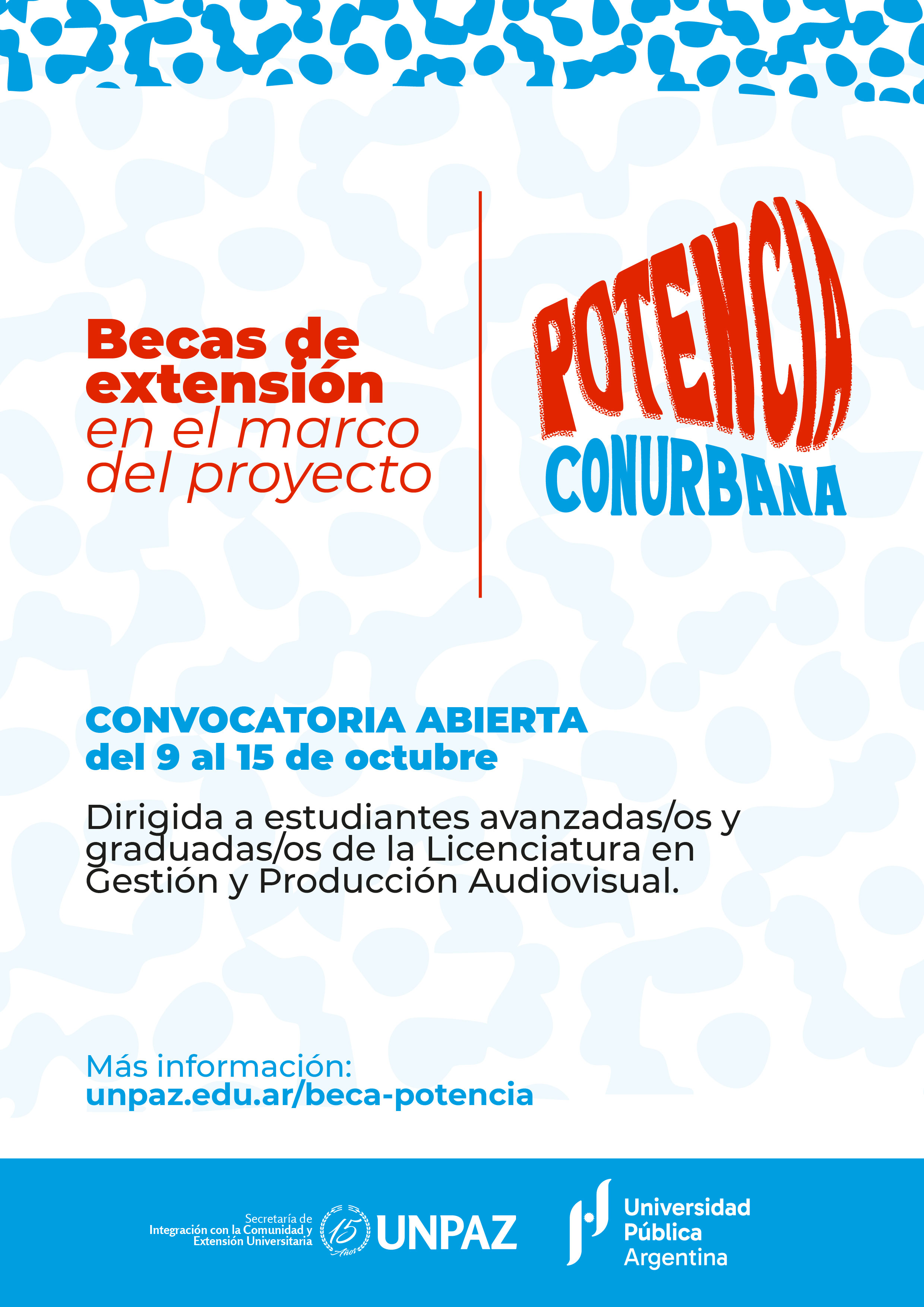 CONVOCATORIA A BECA DE EXTENSIÓN POTENCIA CONURBANA III