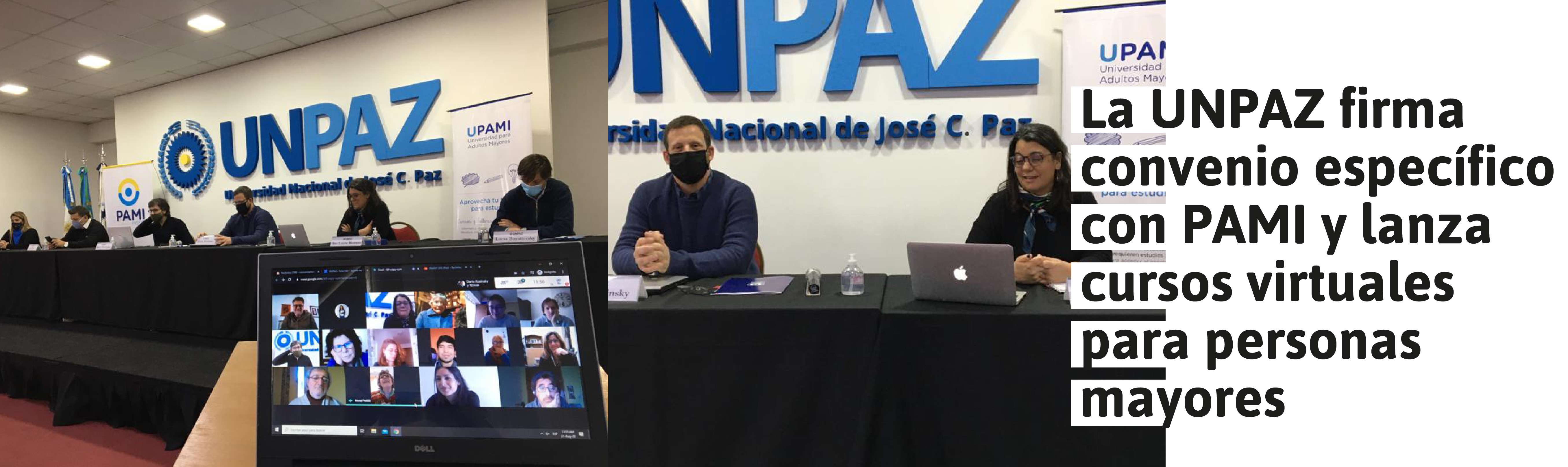 La UNPAZ firma convenio específico con PAMI y lanza cursos virtuales para adultos mayores
