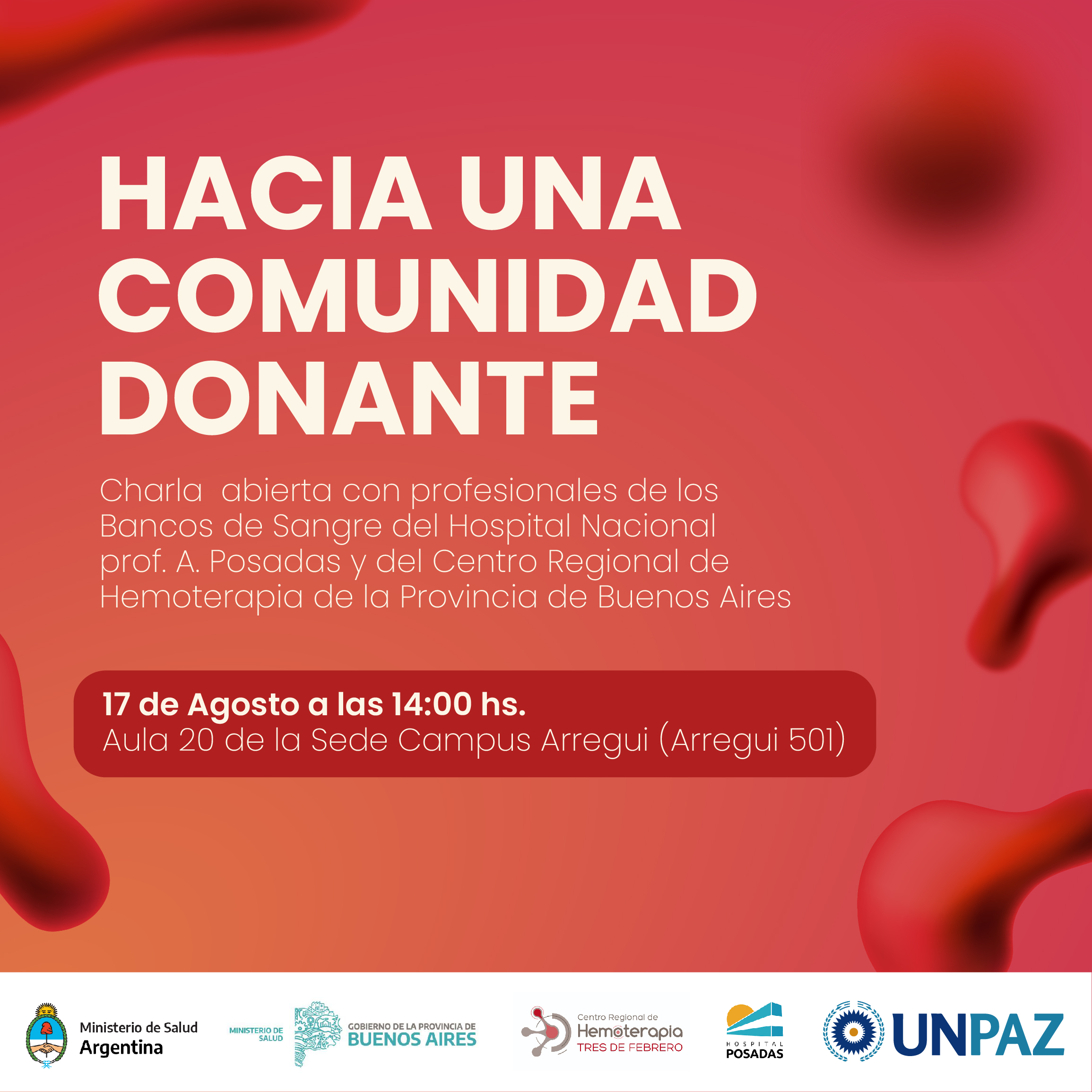 Hacia una comunidad donante: charla abierta con bancos de sangre provinciales y nacionales.