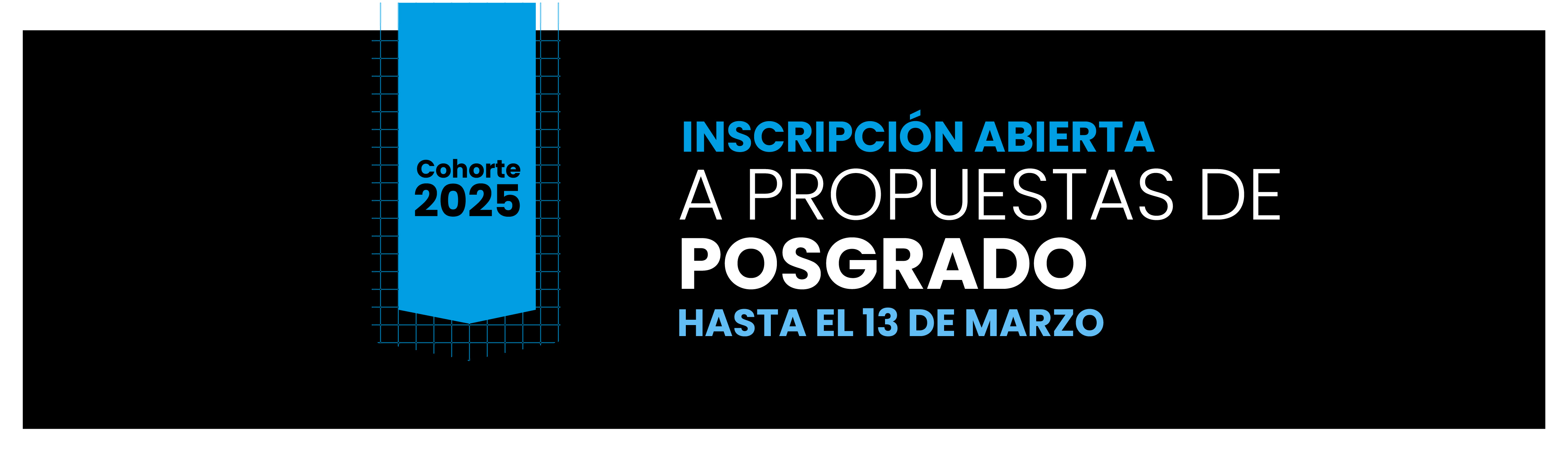 INSCRIPCIONES ABIERTAS A PROPUESTAS DE POSGRADO – COHORTE 2025