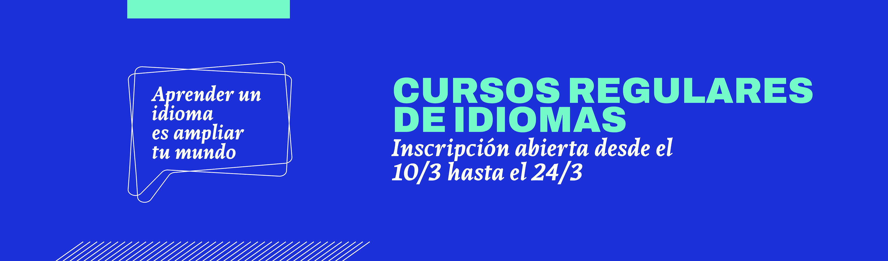 Cursos regulares de idiomas primer cuatrimestre 2025