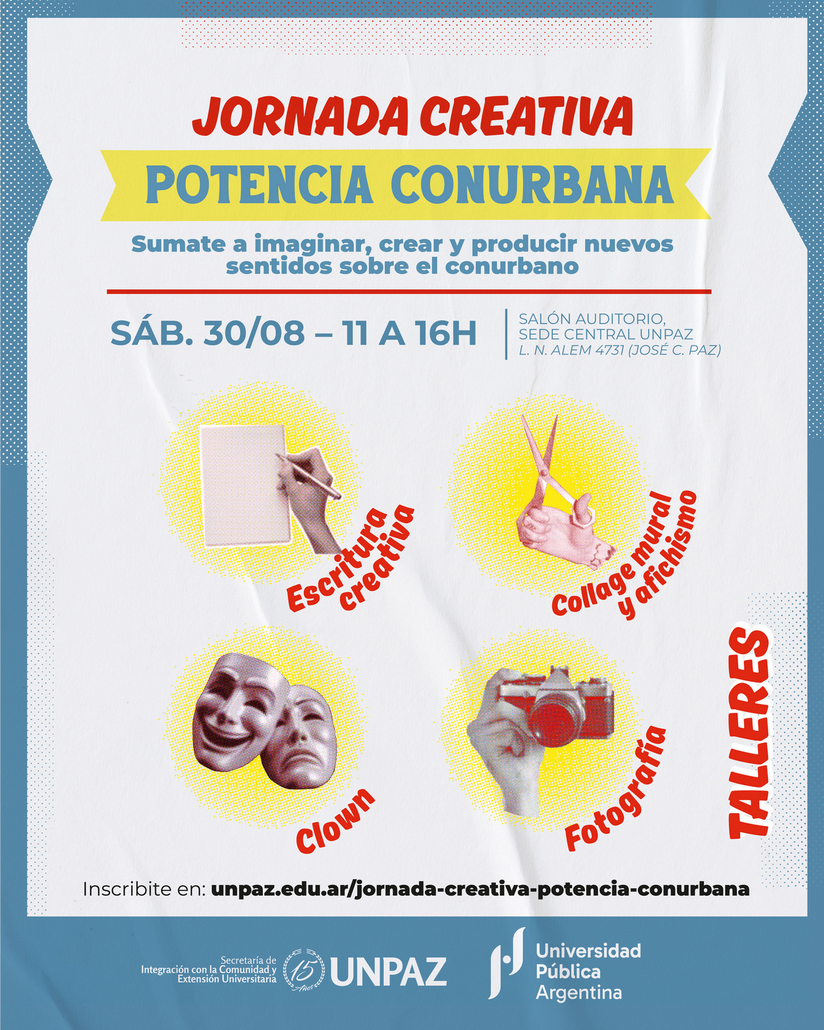 La UNPAZ invita a participar de la Jornada Creativa Potencia Conurbana