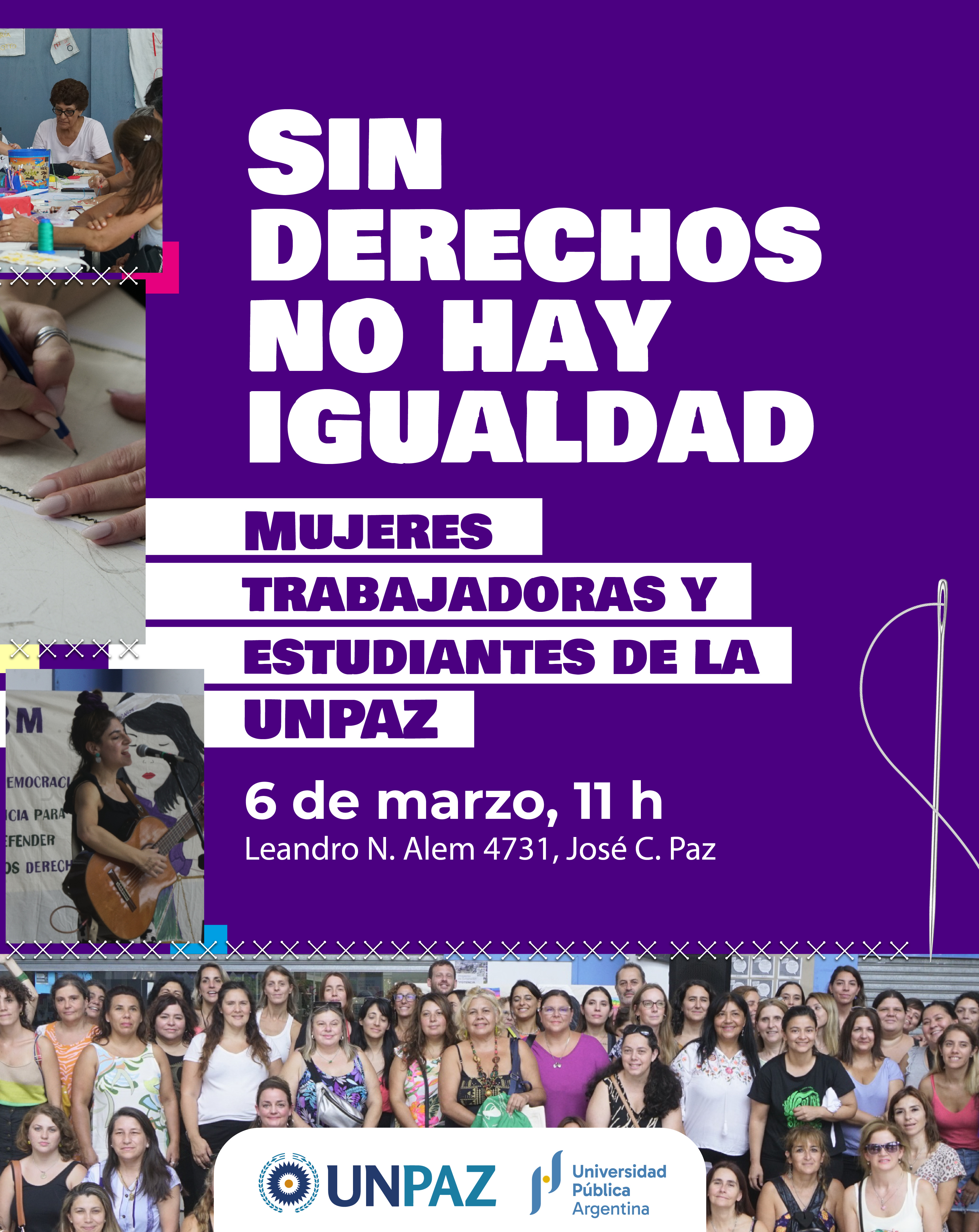 Sin derechos no hay igualdad. Mujeres trabajadoras y estudiantes de la UNPAZ - UNPAZ