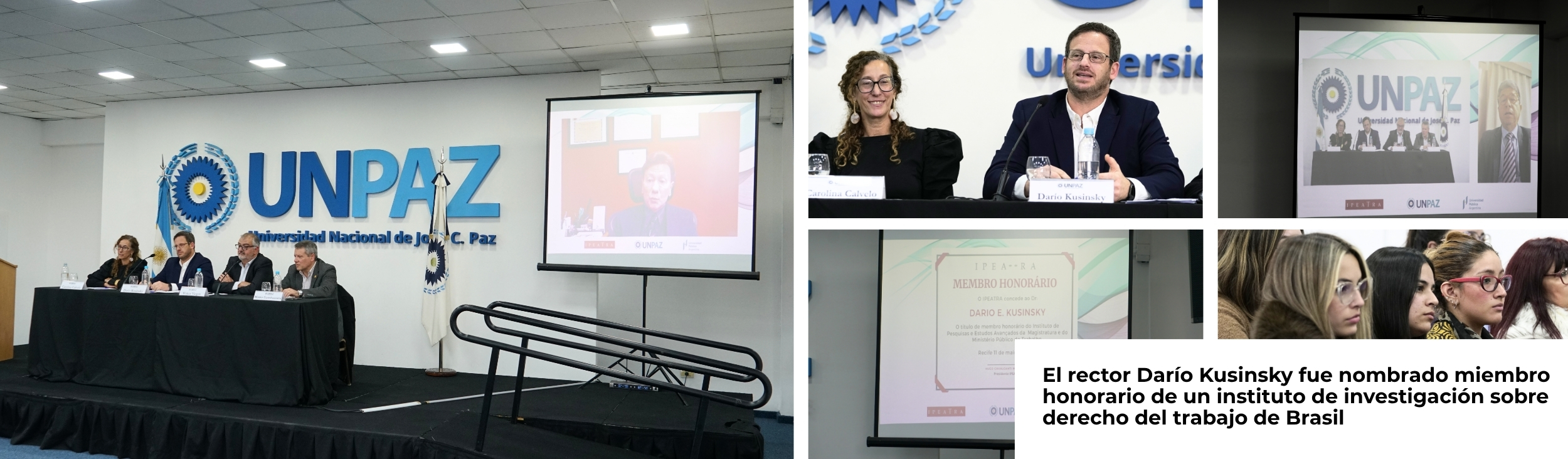 El rector Darío Kusinsky fue nombrado miembro honorario de un instituto de investigación sobre  derecho del trabajo de Brasil
