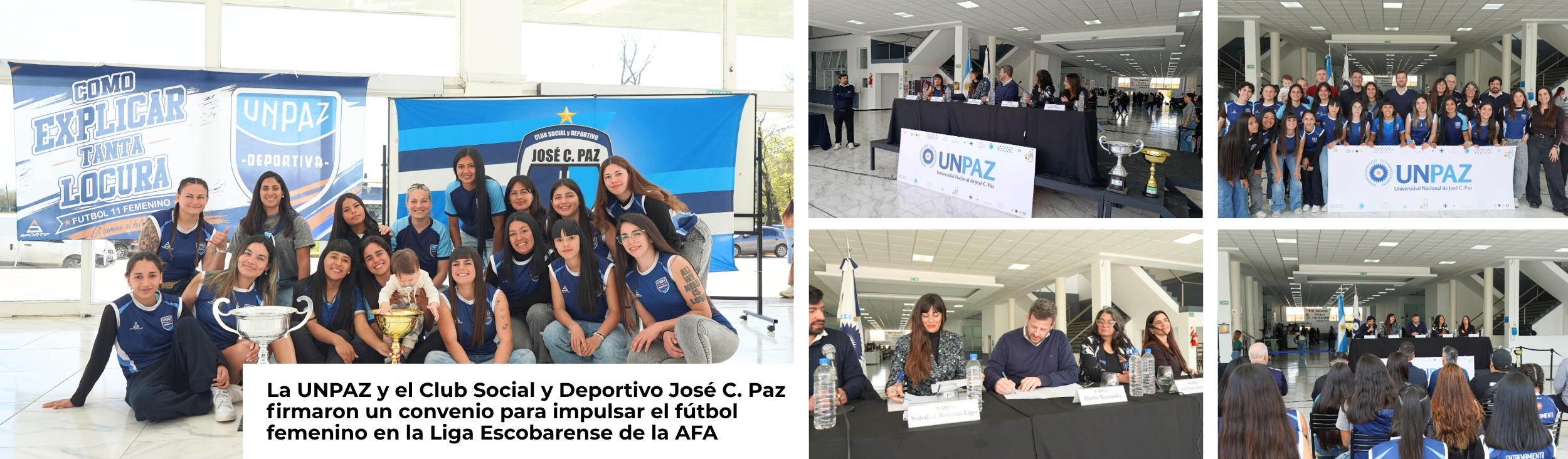 LA UNPAZ Y EL CLUB SOCIAL Y DEPORTIVO JOSÉ C. PAZ FIRMARON UN CONVENIO PARA IMPULSAR EL FÚTBOL FEMENINO EN LA LIGA ESCOBARENSE DE LA AFA