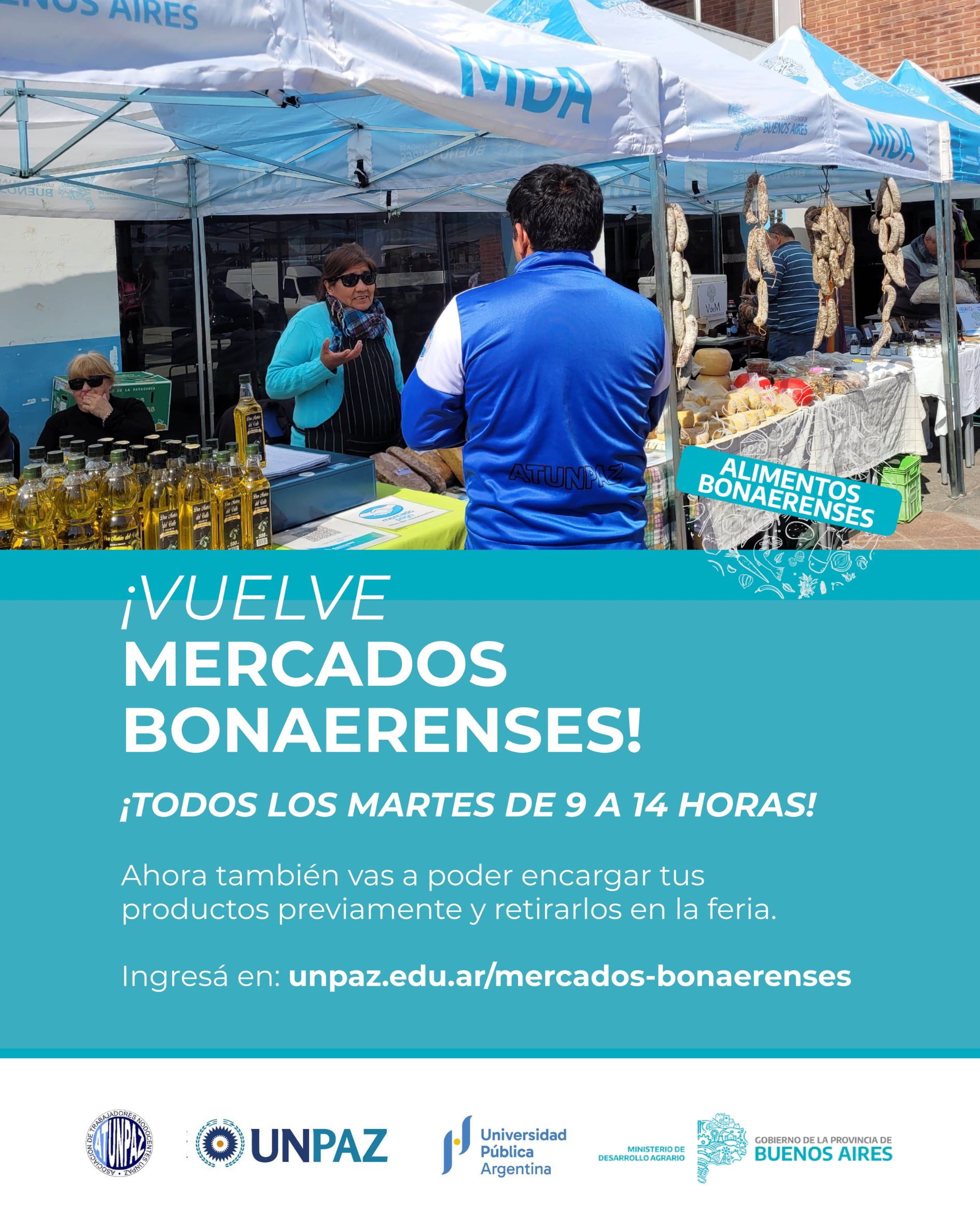 MERCADOS BONAERENSES LLEGA A LA UNPAZ: FERIA ABIERTA A TODA LA COMUNIDAD