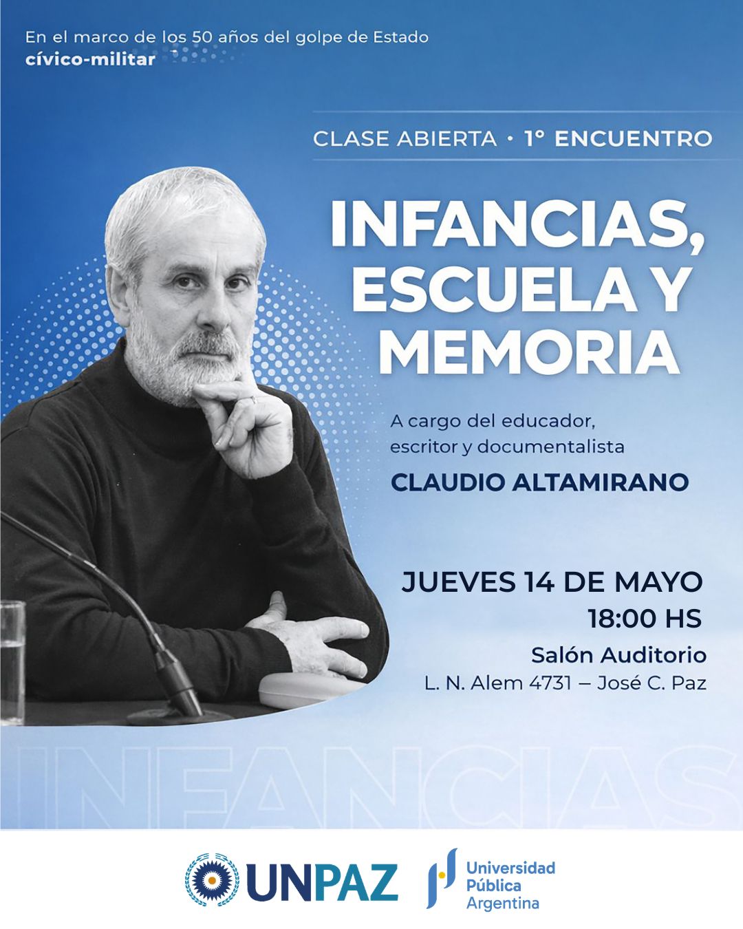 Infancias, escuela y memoria - UNPAZ