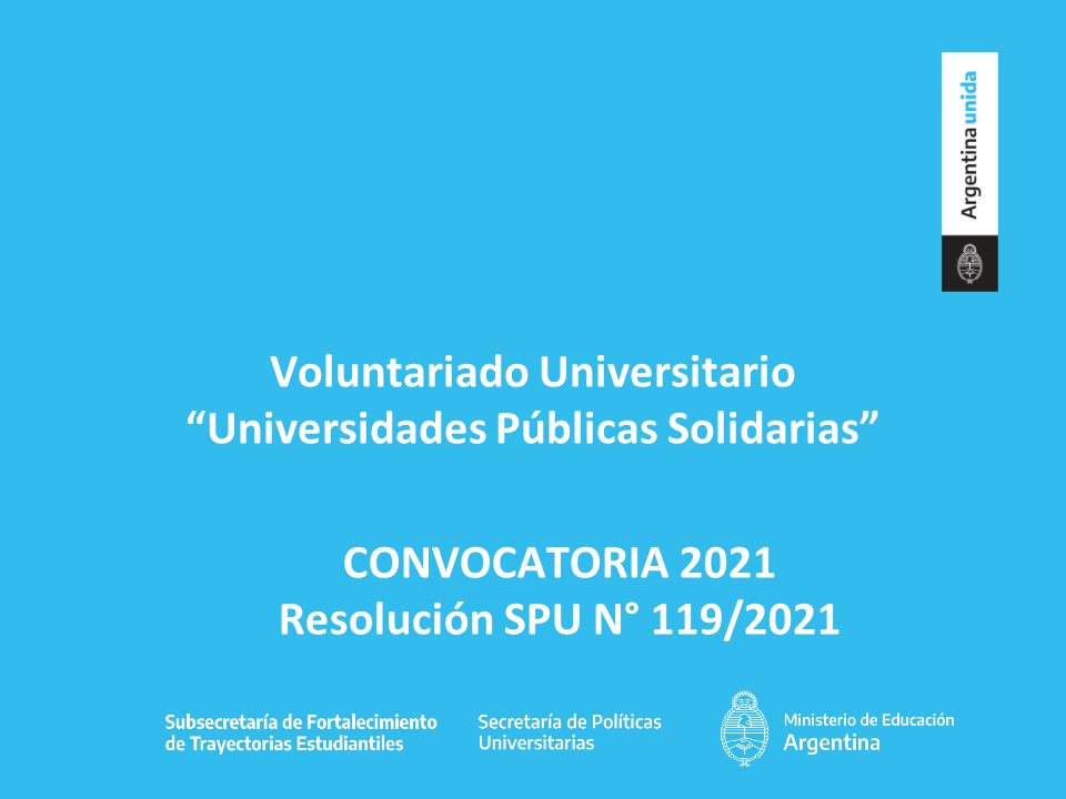 Convocatoria Voluntariado SPU 2021