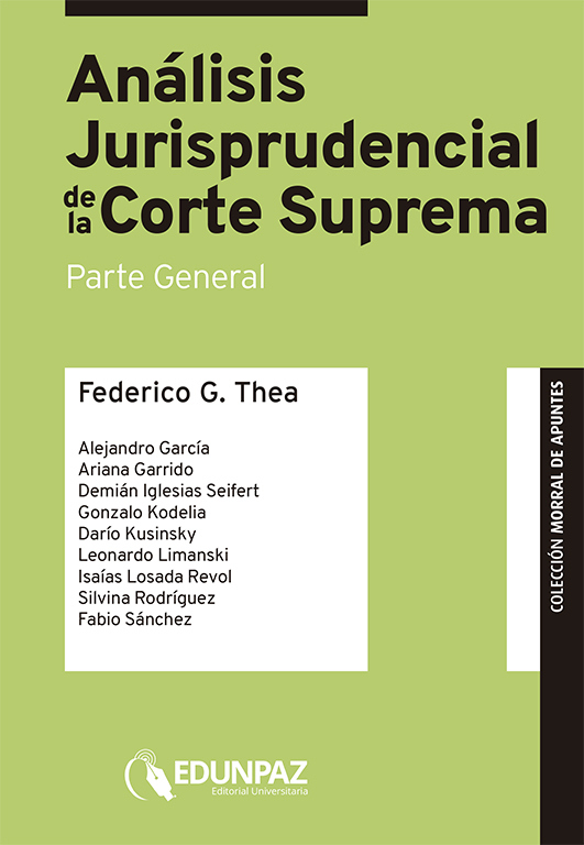 Análisis Jurisprudencial de la Corte Suprema. Parte General