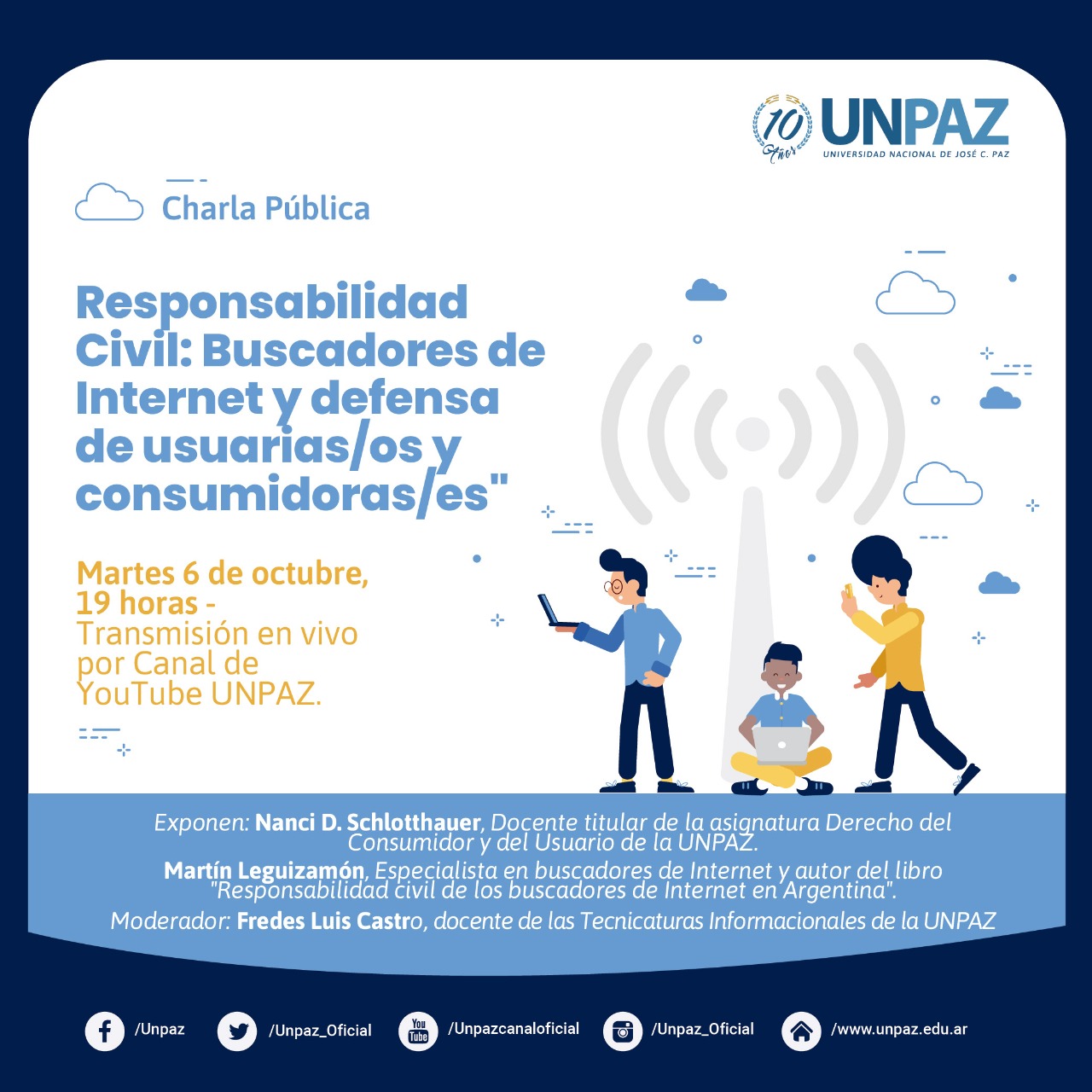 Charla pública. "Responsabilidad Civil: Buscadores de Internet y defensa de usuarias/os y consumidoras/es"