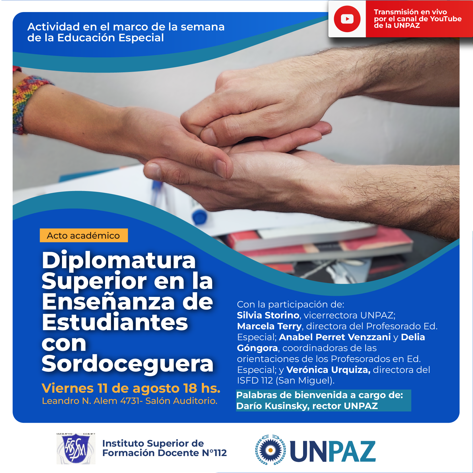 Presentación académica: Diplomatura Superior en la Enseñanza de Estudiantes con Sordoceguera