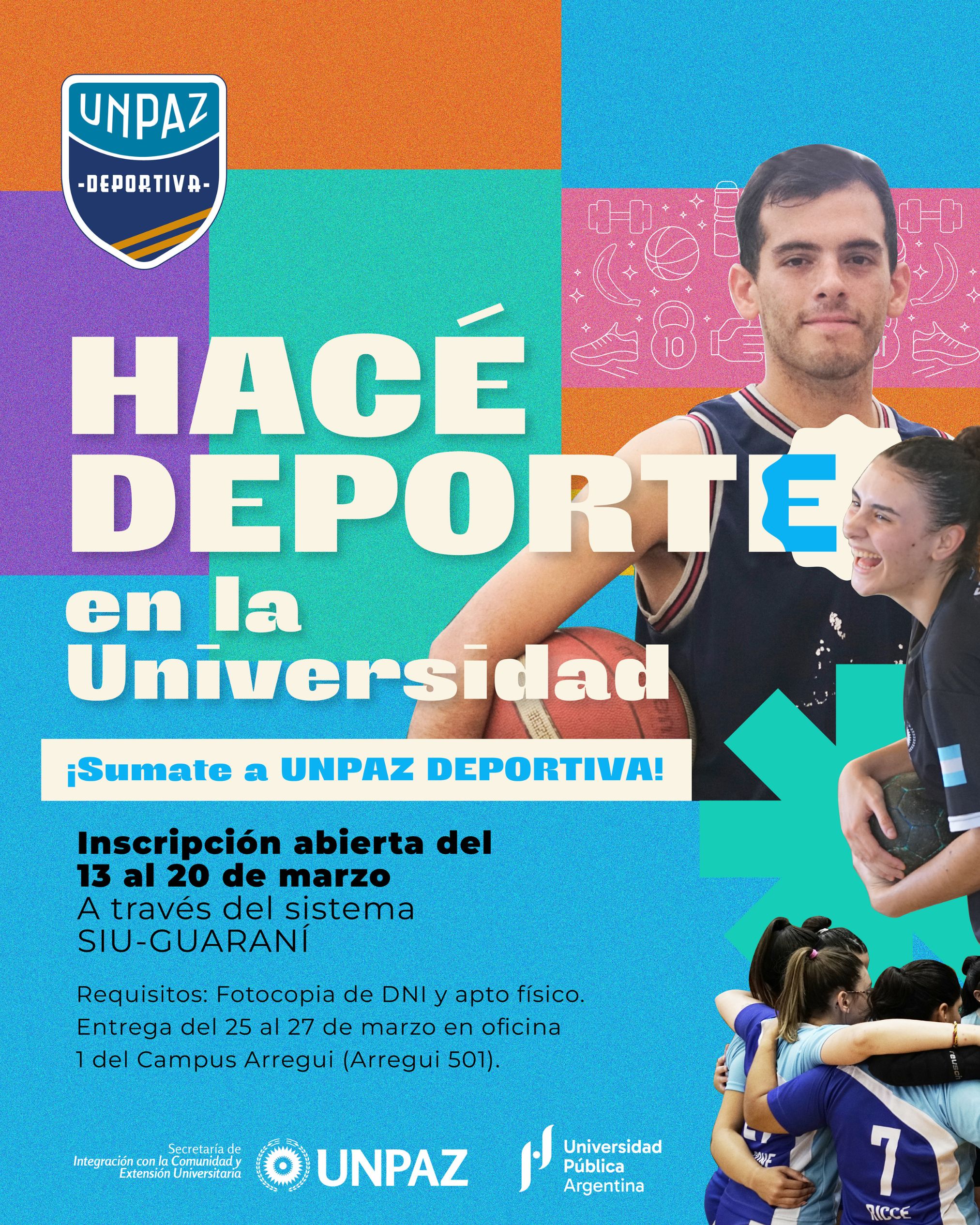 Hacé deporte en la Universidad