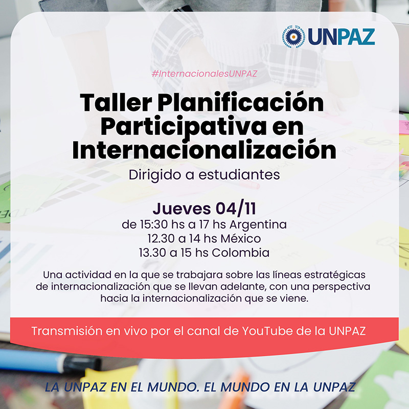 Taller Planificación Participativa en Internacionalización UNPAZ