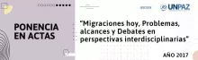 Ponencia en actas de las I Jornadas de Migraciones