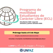 CONVOCATORIA ABIERTA AL PROGRAMA DE MOVILIDAD ESTUDIANTES DE CARÁCTER LIBRE (ECL) - UNPAZ