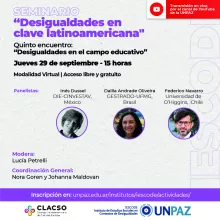 Quinto encuentro del seminario “Desigualdades en clave latinoamericana”