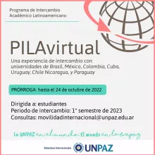 CONVOCATORIA A PILA VIRTUAL ESTUDIANTES 2023 - PRIMER SEMESTRE - UNPAZ