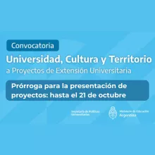 CONVOCATORIA A PROYECTOS DE EXTENSIÓN: “UNIVERSIDAD, CULTURA Y TERRITORIO 2022”