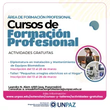 CURSOS DE FORMACIÓN PROFESIONAL - UNPAZ