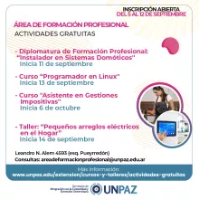 CURSOS DE FORMACIÓN PROFESIONAL -  2-2023 - UNPAZ