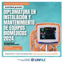 DIPLOMATURA EN INSTALACIÓN Y MANTENIMIENTO DE EQUIPOS BIOMÉDICOS - 2024