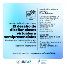 EL DESAFÍO DE DISEÑAR CLASES VIRTUALES Y SEMIPRESENCIALES