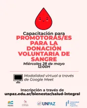 PROMOTORES DONACIÓN DE SANGRE - UNPAZ