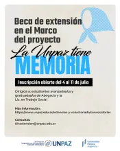  ACTA N° 06/2025 DE ADMISIBILIDAD. BECA DE EXTENSIÓN: “LA UNPAZ TIENE MEMORIA”