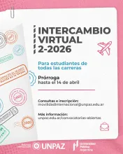 CONVOCATORIA A INTERCAMBIO VIRTUAL 2-2026 - UNPAZ