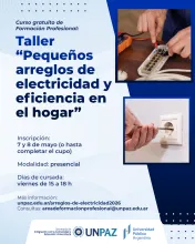 Inscripción abierta al taller “Pequeños Arreglos de Electricidad y Eficiencia en el Hogar”