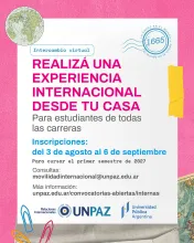 CONVOCATORIA A INTERCAMBIO VIRTUAL 1-2027 - UNPAZ