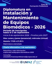 DIPLOMATURA EN INSTALACIÓN Y MANTENIMIENTO DE EQUIPOS BIOMÉDICOS - 2026