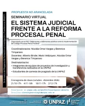 La UNPAZ abre la inscripción al Seminario “El sistema judicial frente a la reforma procesal penal” - UNPAZ