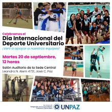 Se celebrará el Día Internacional del Deporte Universitario en la UNPAZ